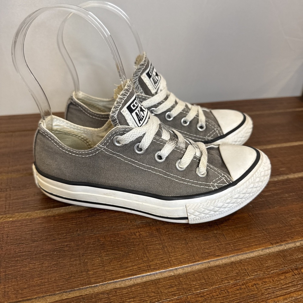 Converse All Star Chuck Taylor‎ Shoes Low Top Gray Kids 12 Retro Skate Core